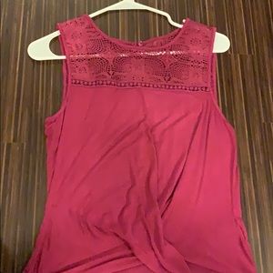 Pink Top with lace at the top